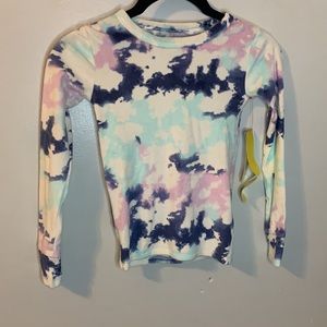 NWT Girls Cat & Jack purple tie-dye valor long sleeve top